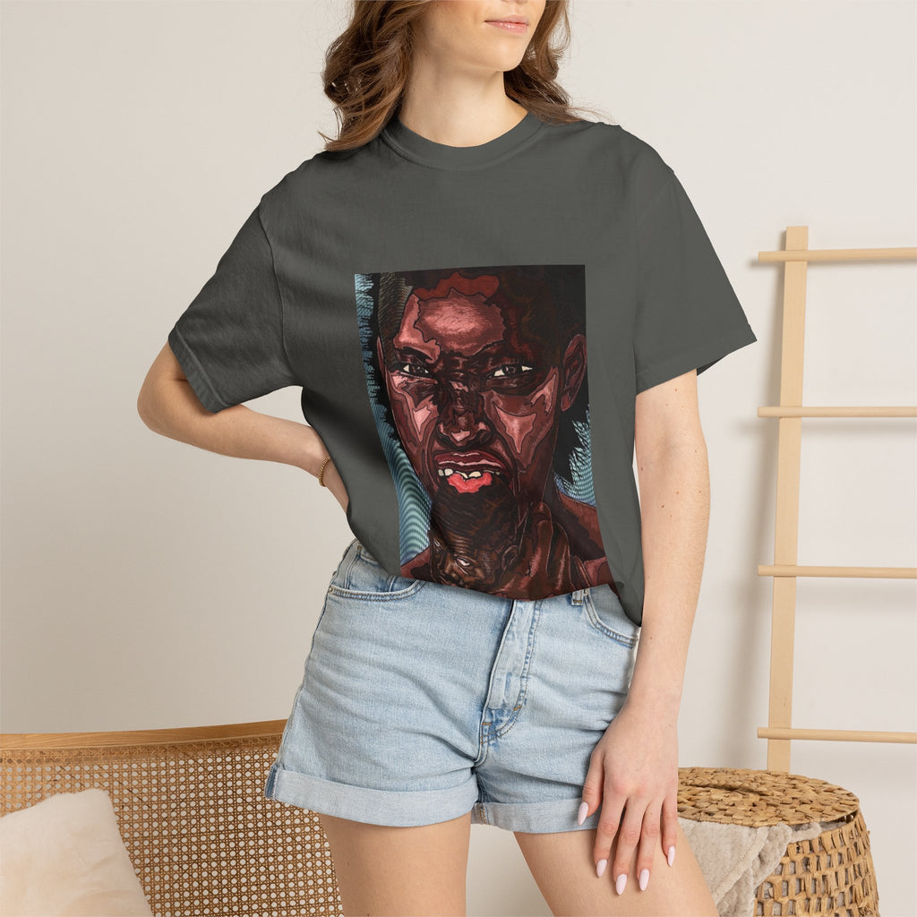 Graphic Portrait T-Shirt — Bold Expressive Face Art Tee