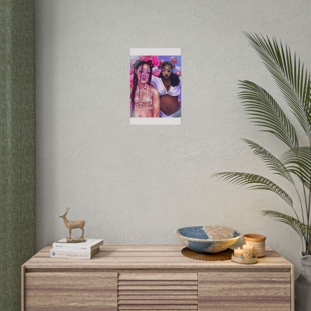 Rolled Poster — Vibrant Afro-Futurist Portrait Art Print