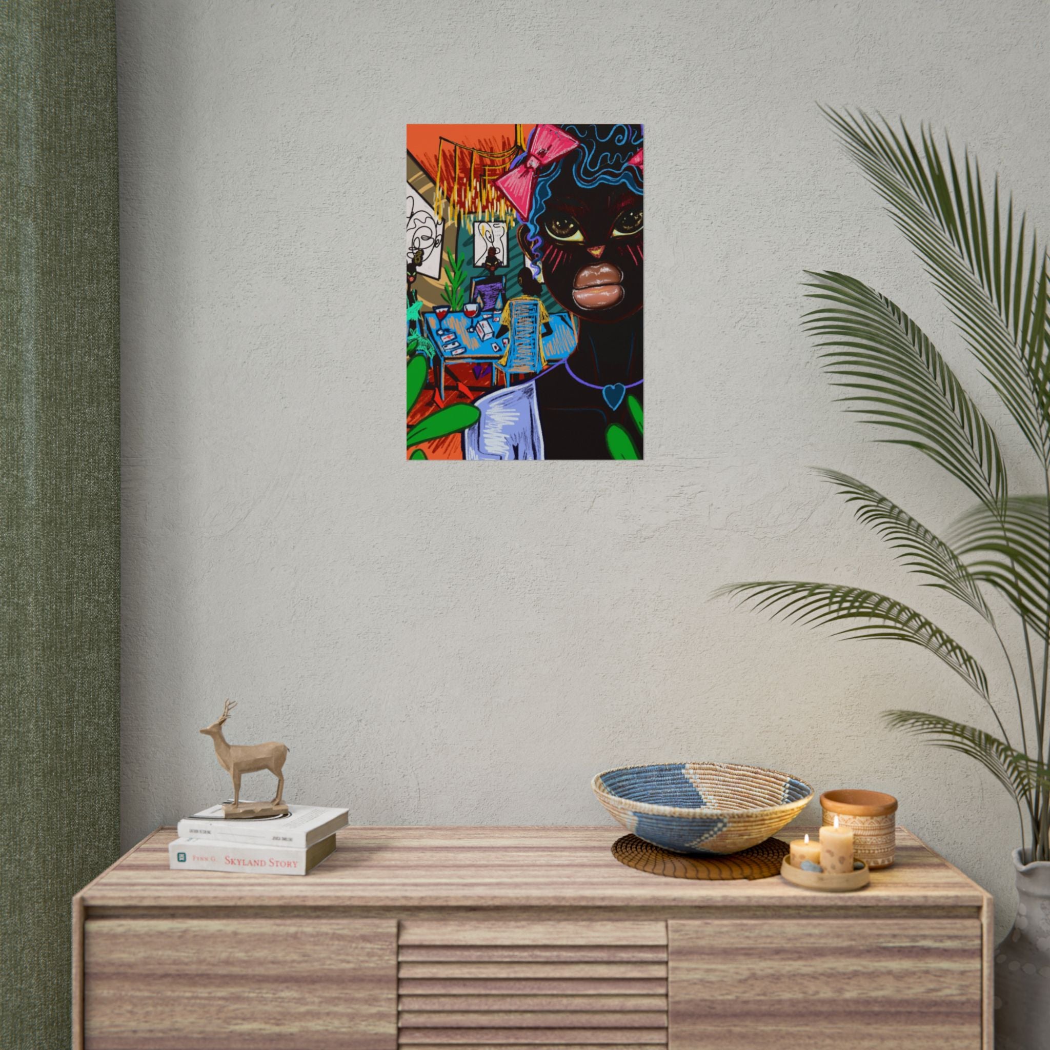 Copy of Rolled Art Poster — Colorful Afrocentric Girl Illustration